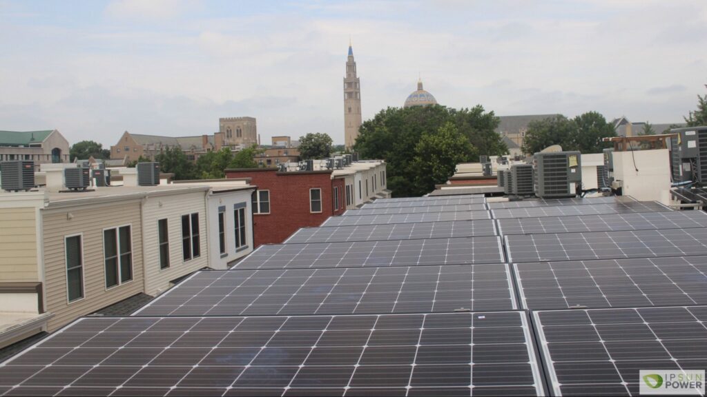 Ballasted solar panels in Washington DC