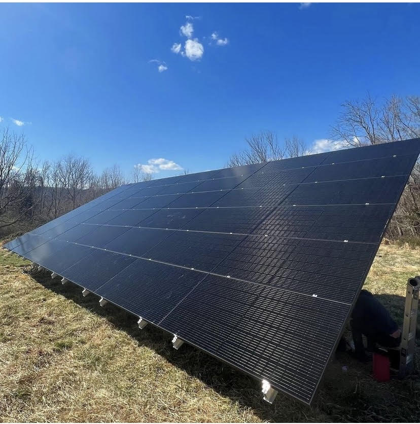 16 kW solar system erected on ground