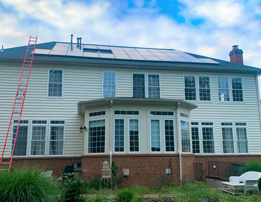 new solar panel on a leesburg va home