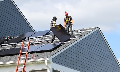 Solar panel installation at a leesburg virginia home