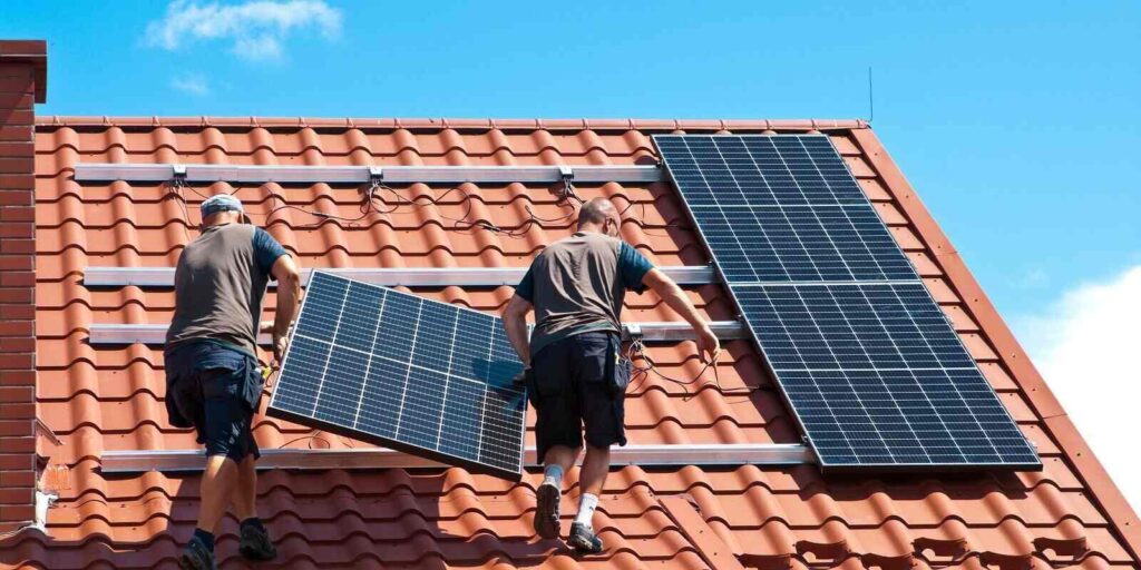 installing solar panels on house roof in Washington DC