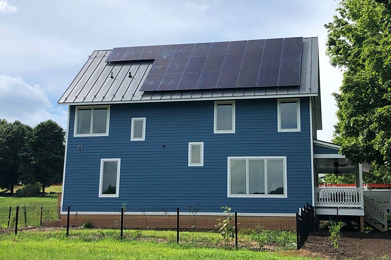 Northern Virginia rural home with solar panels
